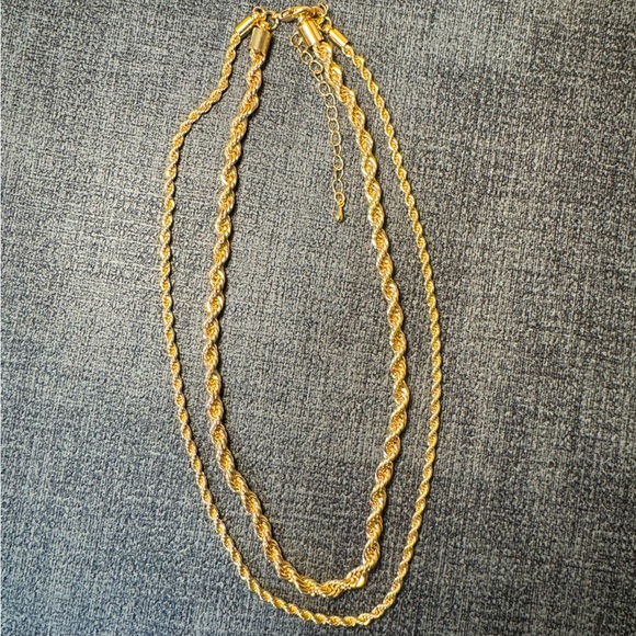 Urban Outfitters 2 layer rope necklaces Gold color - Picture 3 of 5